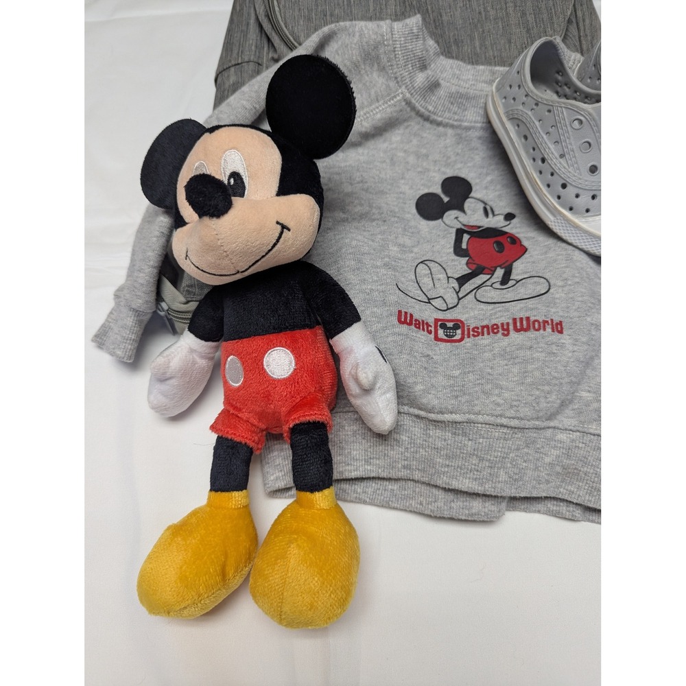 Disney Baby Mickey Mouse Bundle: Enfamil Diaper Bag + Sweatshirt + Shoes + Plush - Picture 5 of 16